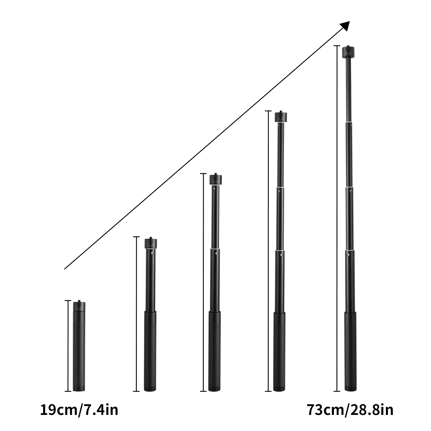 Extension Rod with 1/4" Thread Handheld Pole - Image 5